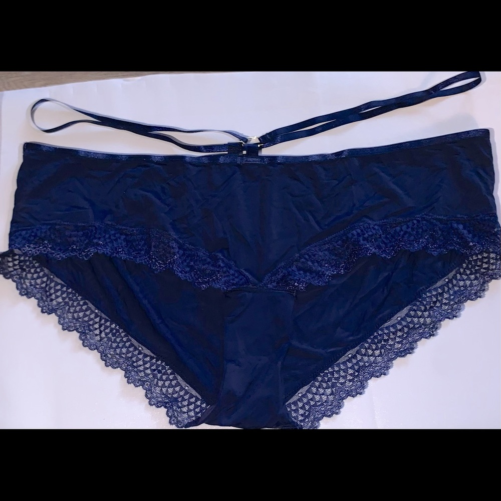 NEW Adore Me Straps Hipster Panty 2X in Blue -MATCHING BRA IN CLOSET